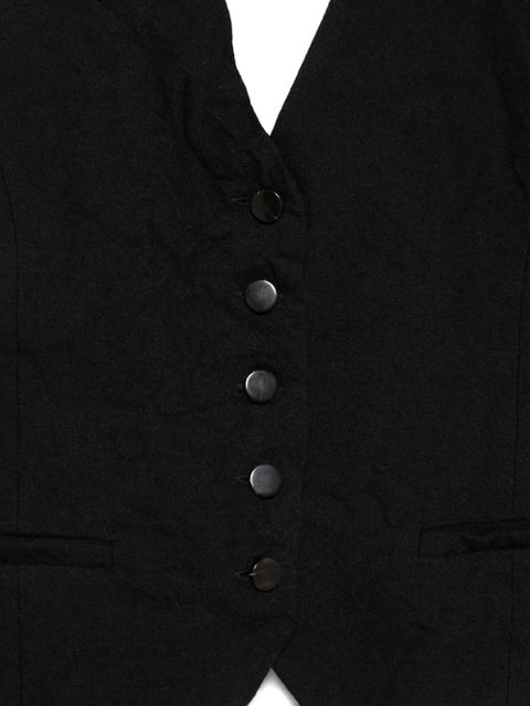 Alysi halterneck buttoned waistcoat - Black
