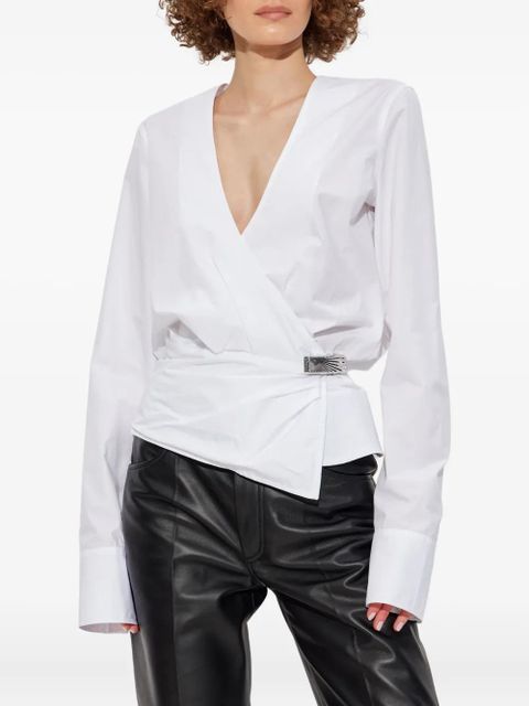 The Attico wrap-design blouse - White