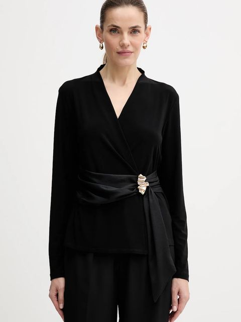 Joseph Ribkoff bluzka damska kolor czarny gładka 254117 - zdjęcie produktu nr 1