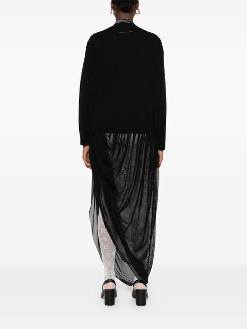 MM6 Maison Margiela wool cardigan - Black