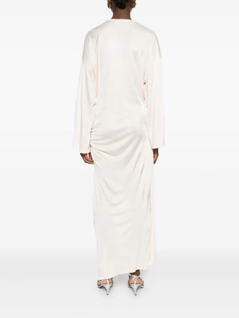 The Attico knot-detail midi dress - Neutrals