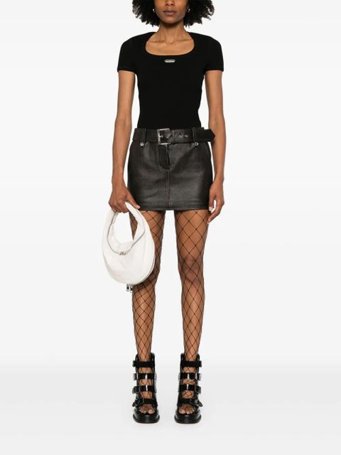 Alexander McQueen leather mini skirt - Brown - zdjęcie produktu nr 2