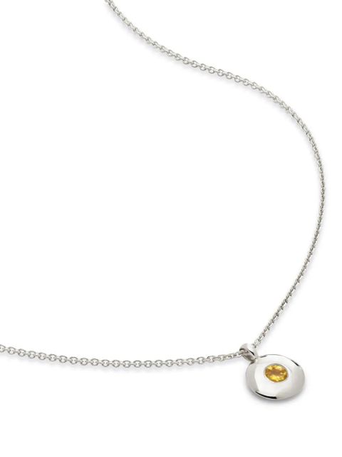 Monica Vinader November citrine birthstone necklace - Silver - zdjęcie produktu nr 1
