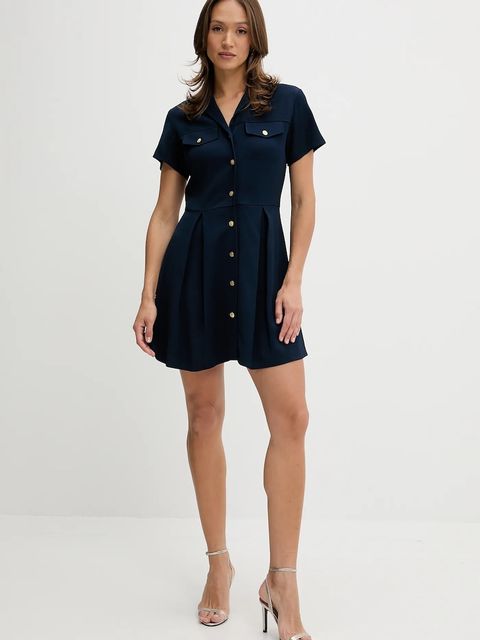 Tommy Hilfiger sukienka kolor granatowy mini prosta WW0WW45819 - zdjęcie produktu nr 2