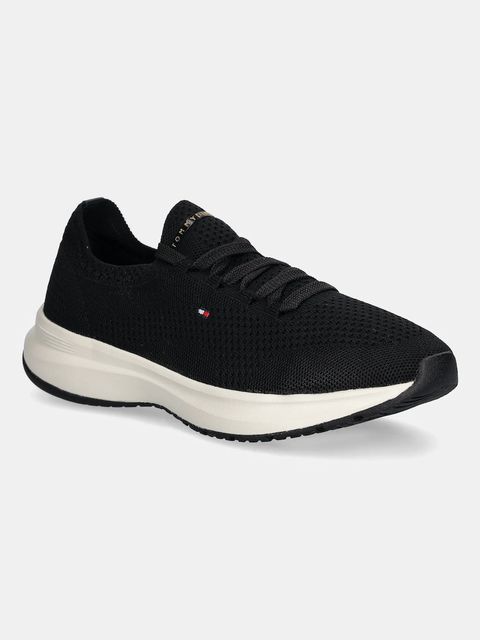 Tommy Hilfiger sneakersy TH KNIT RUNNER damskie kolor czarny FW0FW08813 - zdjęcie produktu nr 1