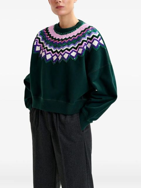 Essentiel Antwerp sequin-embellishment sweater - Green