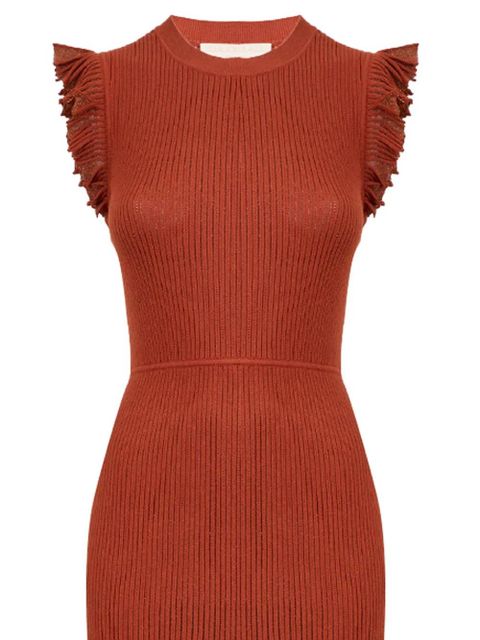 Ulla Johnson Noelle ruffled midi dress - Orange