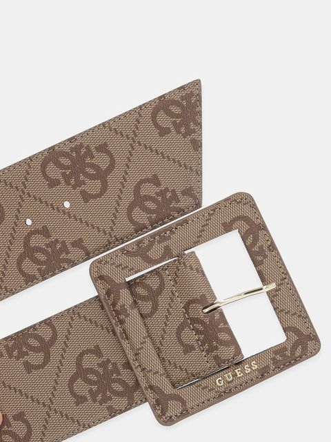 Guess pasek QULD damski kolor beżowy BW9247 P5370 - zdjęcie produktu nr 2