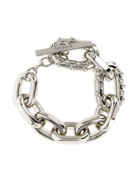 Rabanne XL Link crystal-embellished chain bracelet - Silver - zdjęcie produktu nr 1