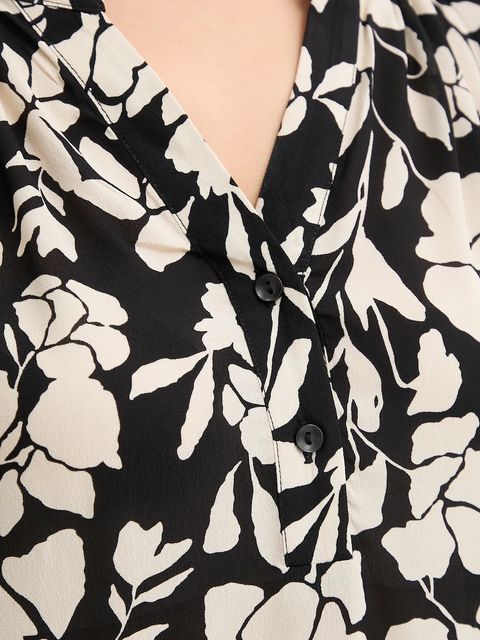 United Colors of Benetton bluzka damska kolor beżowy wzorzysta 50IGDQ0CN