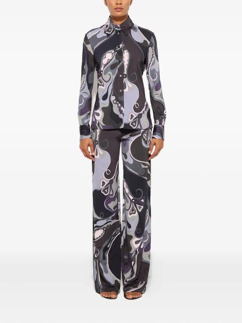 PUCCI orchidee print straight trousers - Grey - zdjęcie produktu nr 2