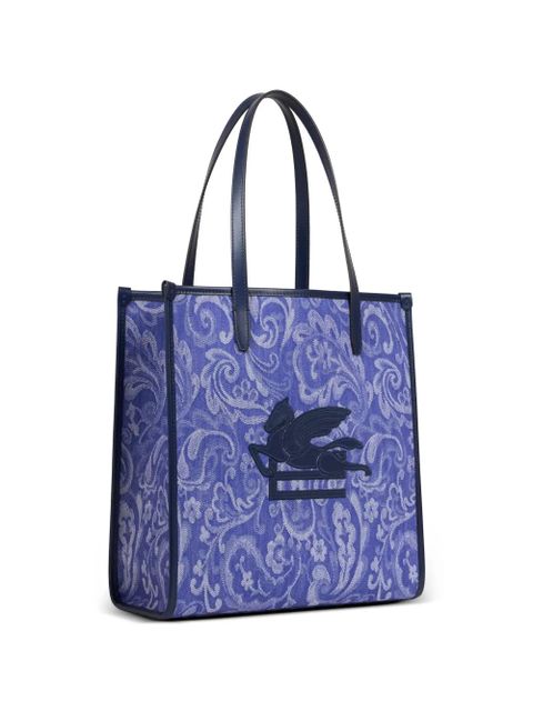 ETRO medium Love Trotter jacquard appliqué tote bag - Purple