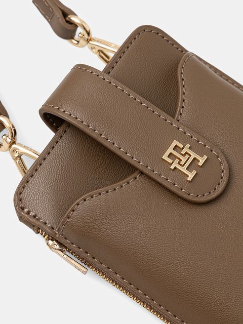 Tommy Hilfiger portfel damski kolor brązowy AW0AW18137