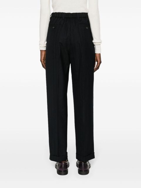 Miu Miu high-waisted pinstripe tailored trousers - Blue
