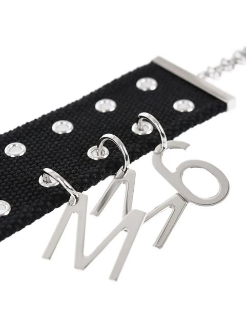 Maison Margiela logo-charm bracelet - Black - zdjęcie produktu nr 2