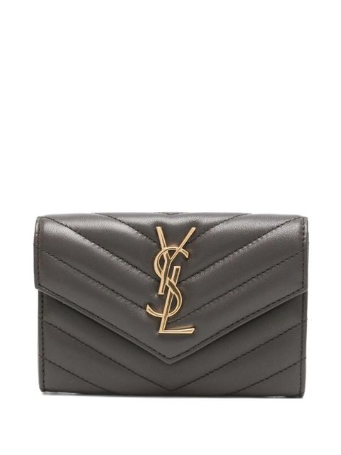 Saint Laurent logo-plaque wallet - Brown - zdjęcie produktu nr 1