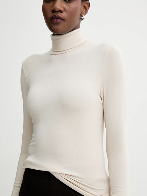 Marc O'Polo longsleeve kolor beżowy z golfem 509215752177