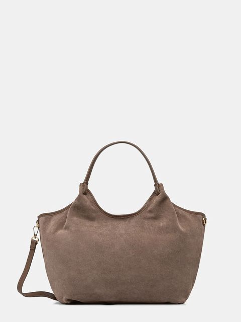 Answear.LAB torebka zamszowa kolor brązowy - zdjęcie produktu nr 1