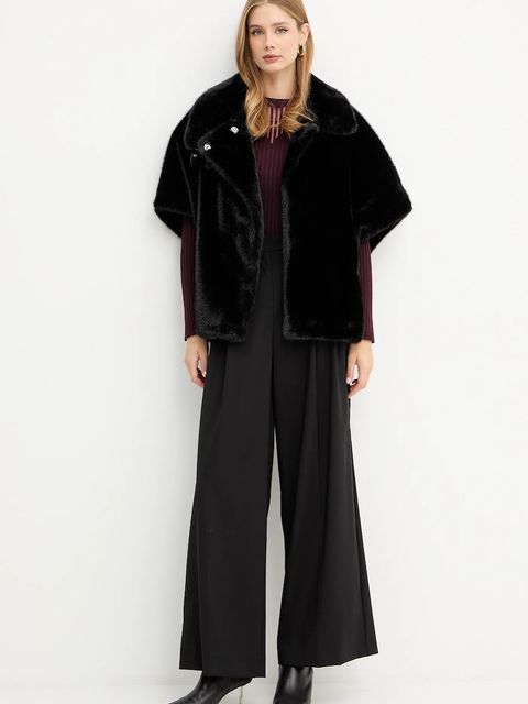 Pinko bezrękawnik kolor czarny przejściowy 103837 A2PI - zdjęcie produktu nr 2