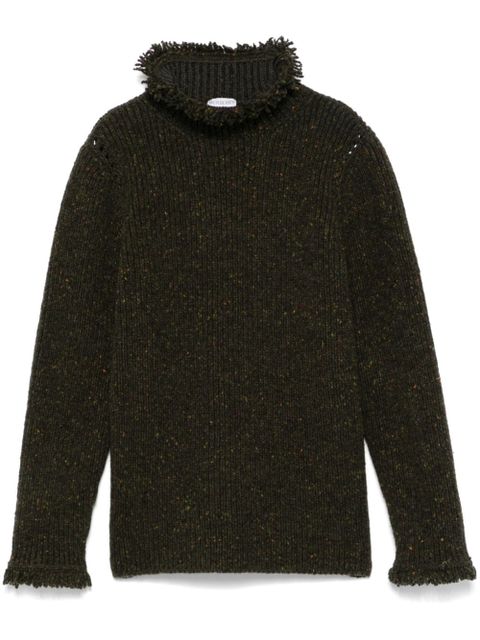 Burberry fringed-edge sweater - Green