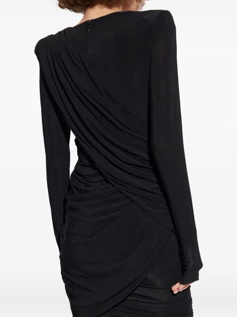 ISABEL MARANT draped shoulder-padded dress - Black - zdjęcie produktu nr 2