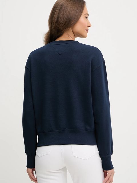 Tommy Hilfiger bluza damska kolor granatowy z aplikacją WW0WW47159 - zdjęcie produktu nr 2