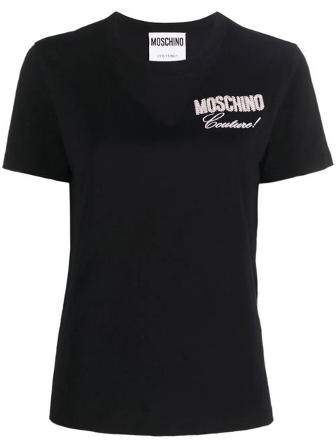 Moschino embroidered logo T-shirt - Black - zdjęcie produktu nr 1