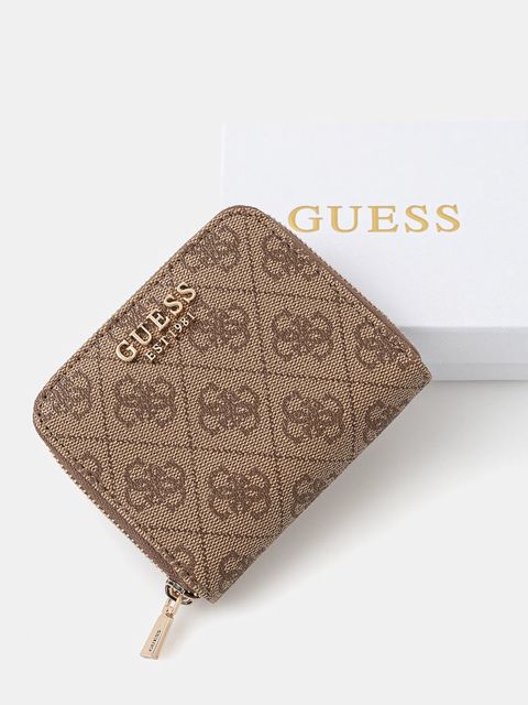 Guess portfel LAUREL damski kolor beżowy SWSG74 59137