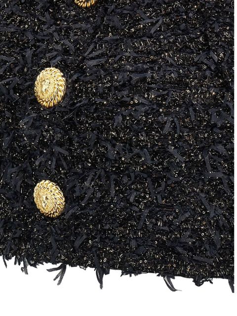 Balmain lurex tweed top - Black