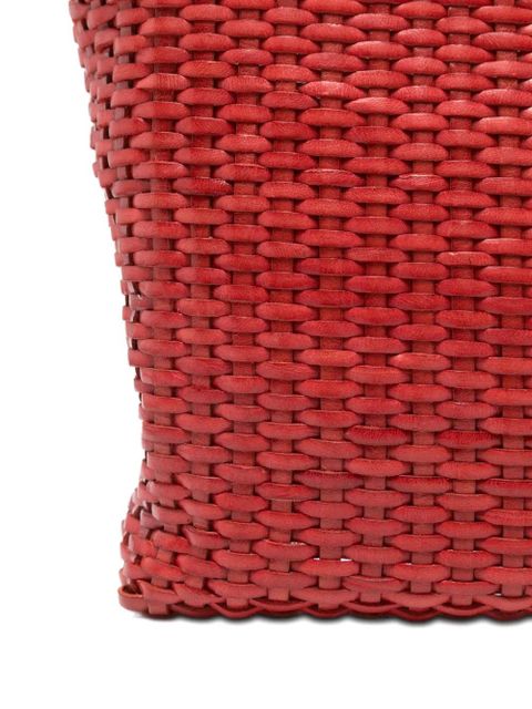 DRAGON DIFFUSION small Grace Basket woven tote bag - Red