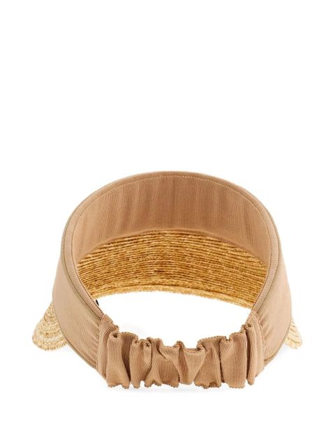 Ferragamo logo-embroidered visor - Neutrals