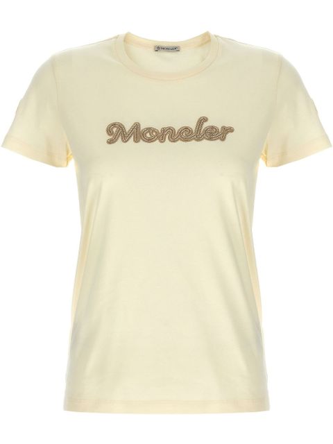 Moncler logo embroidery t-shirt - White - zdjęcie produktu nr 1