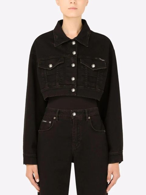 Dolce & Gabbana cropped denim jacket - Black