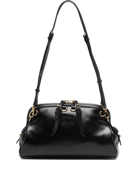 Miu Miu logo-embossed shoulder bag - Black - zdjęcie produktu nr 1