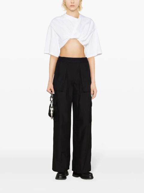 Alexander Wang logo-waistband cargo-pockets trousers - Black - zdjęcie produktu nr 2