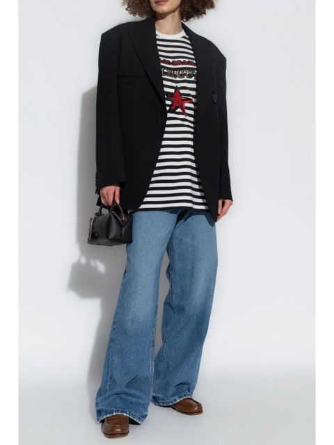 Max Mara striped cotton T-shirt - Black - zdjęcie produktu nr 2