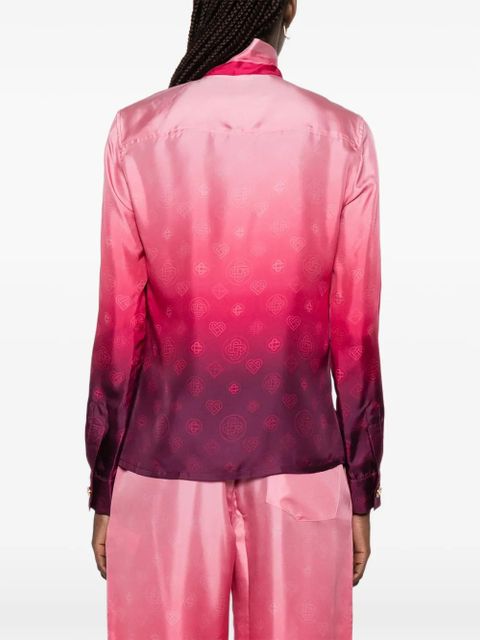 Casablanca gradient bow shirt - Pink