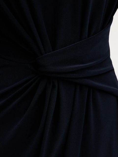 Joseph Ribkoff sukienka kolor granatowy midi rozkloszowana 261146