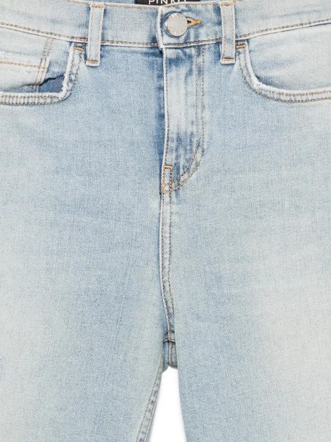 PINKO distressed raw-cut shorts - Blue