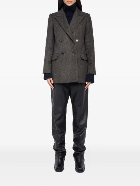 Zadig&Voltaire herringbone double-breasted coat - Brown - zdjęcie produktu nr 2