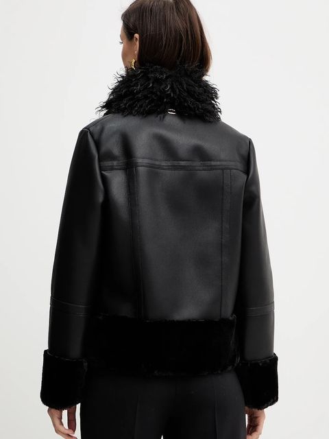 Twinset kurtka kolor czarny przejściowa 252TP2410