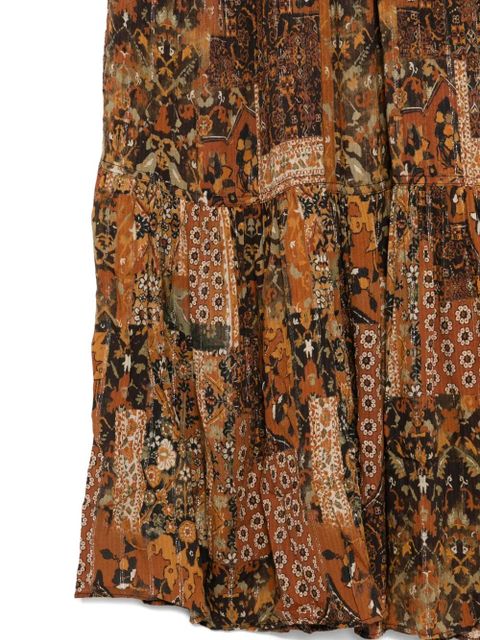 Ba&Sh Pisca tiered maxi skirt - Orange