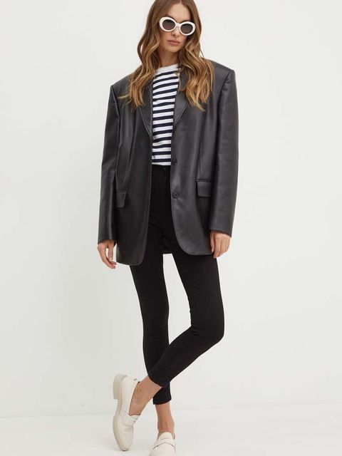 BOSS Orange t-shirt bawełniany damski kolor granatowy 50504192