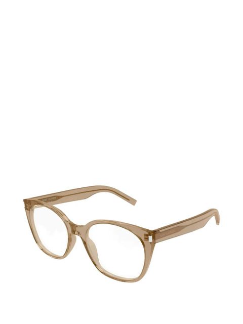Saint Laurent Eyewear cat-eye frame glasses - Neutrals - zdjęcie produktu nr 2