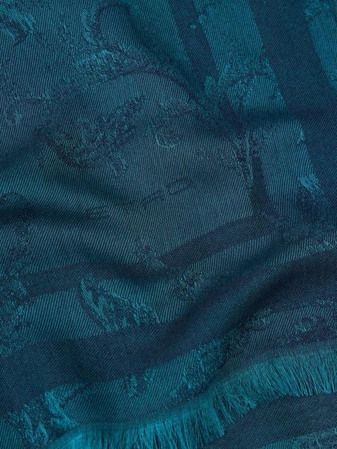 ETRO floral jacquard scarf - Blue