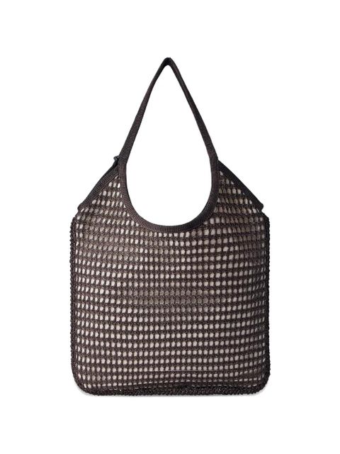 Miu Miu Ivy crochet-mesh tote bag - Brown - zdjęcie produktu nr 2