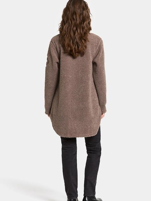 Didriksons bluza polarowa UMI damska kolor brązowy gładka 505941