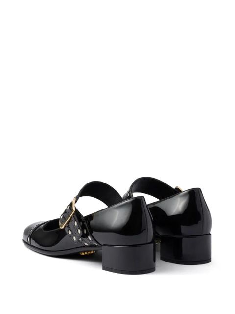 Prada 35mm leather Mary Jane pumps - Black