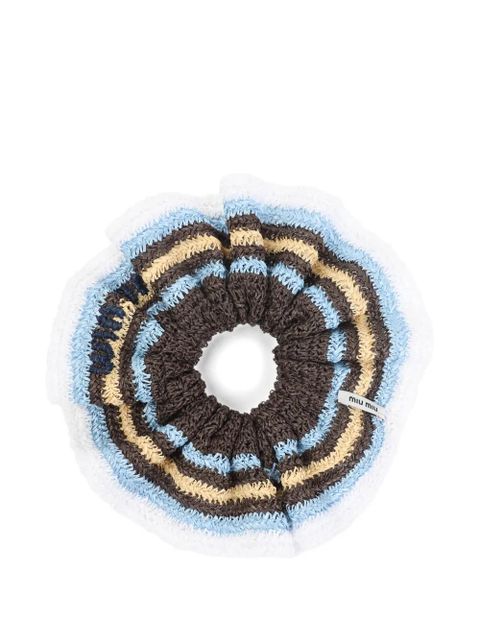 Miu Miu striped scrunchie - Brown - zdjęcie produktu nr 1