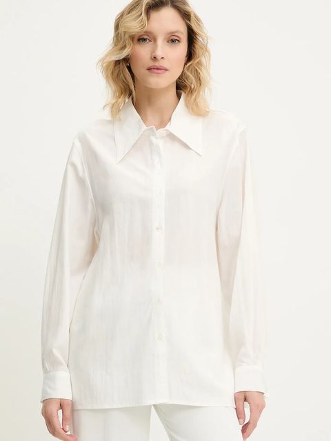 Answear.LAB koszula damska kolor biały relaxed z kołnierzykiem klasycznym